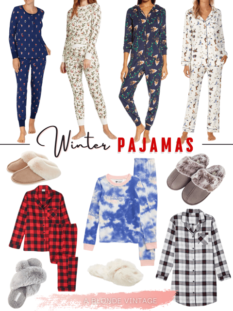 Holiday Pajamas and Slippers